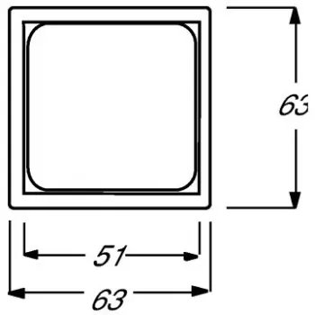 Busch-Jaeger 1746/10-84 Balta bezskrūvju sienas kontaktligzdas pārsega plāksne, 63×63 mm, logs 51×51 mm