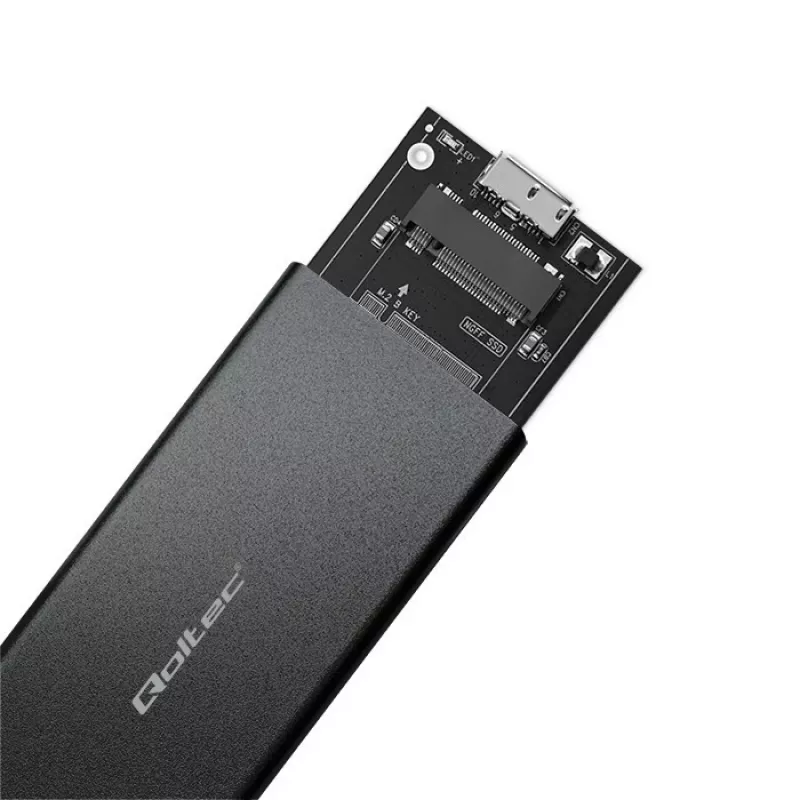 Ārējais M.2 SATA SSD korpuss QOLTEC 51854 USB 3.0 bezinstrumentu