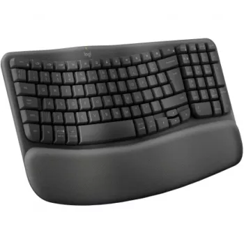 Logitech Wave Keys bezvadu ergonomiskā tastatūra RF Bluetooth QWERTY US International Graphite