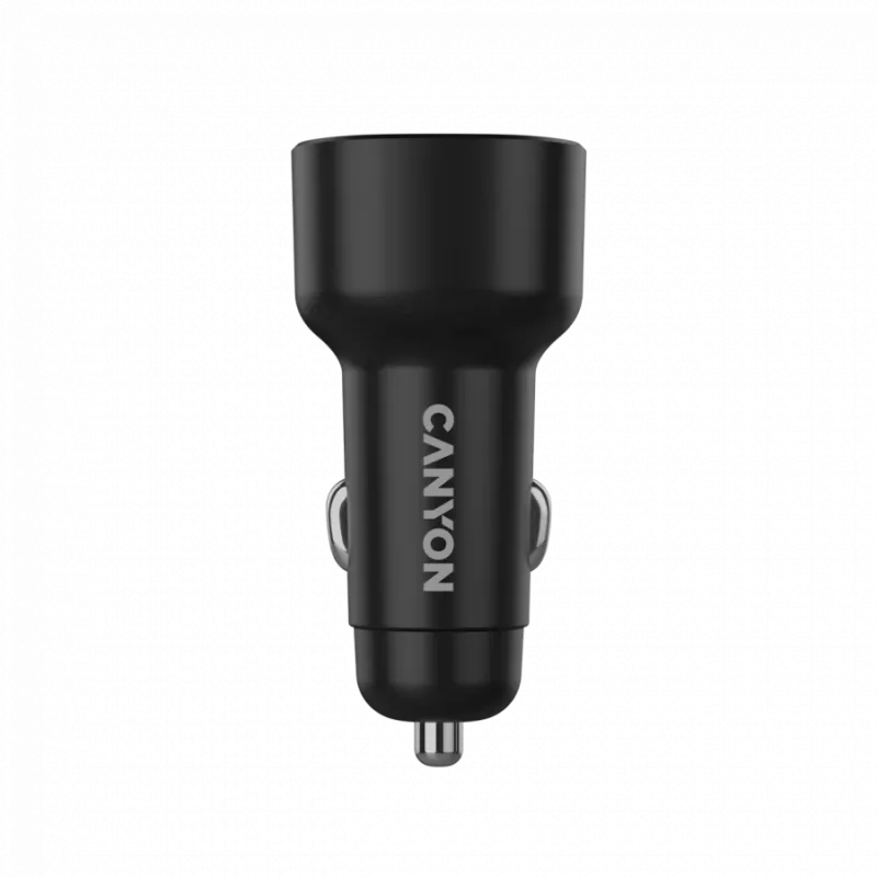 CANYON autolādētājs OnDrive 48 PD 48W USB-A+USB-C Melns