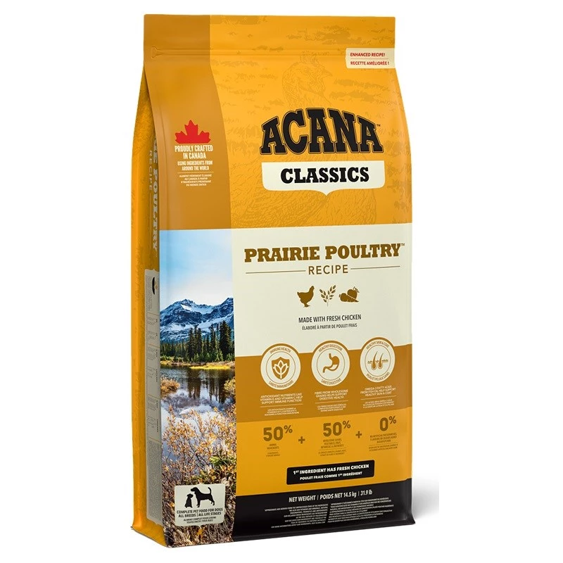 ACANA Classics Prairie Poultry sausā suņu barība - 14,5 kg