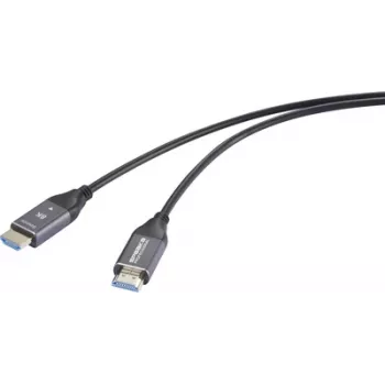 SpeaKa Professional HDMI optiskās šķiedras savienojuma kabelis HDMI-A spraudnis-spraudnis 40 m Melns (SP-12842672)