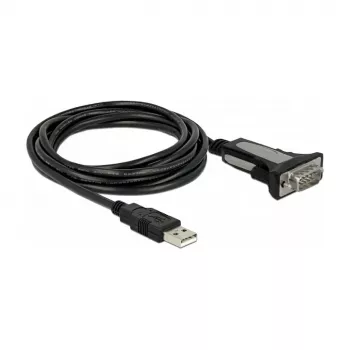 USB 2.0 Type-A uz 1 x seriālo RS-232 DB9 4 m DeLOCK 66323