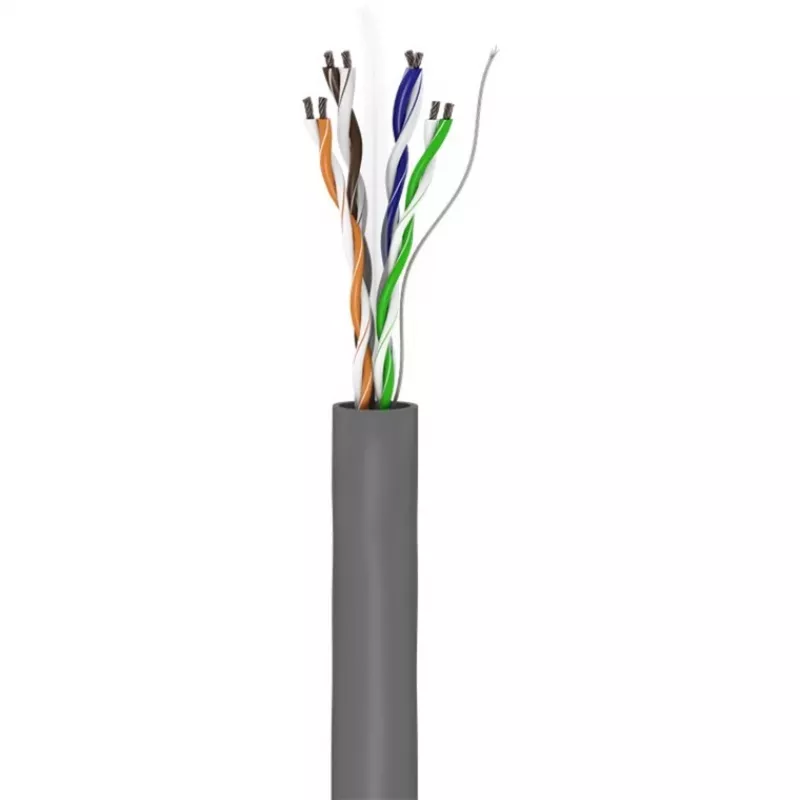 Wentronic Goobay CAT 6 tīkla kabelis, U/UTP, pelēks, 100 m - CCA, AWG 24/7 (dzīslas), PVC (93884)