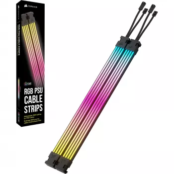 iCUE ARGB PSU kabeļu sloksnes, LED lentes 2x 240mm, barošanas bloka kabelim