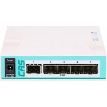 MikroTik CRS106-1C-5S L5 5xSFP 1G, 1xGigabit LAN PoE / SFP kombinācija, Galda korpuss