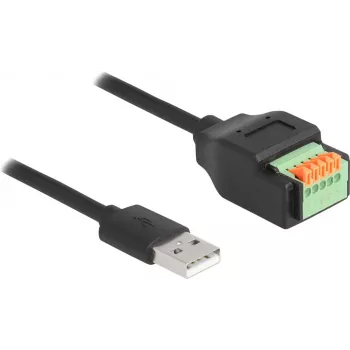 DeLOCK USB 2.0 kabelis Type-A vīrietis uz termināļa bloku adapteri 15 cm