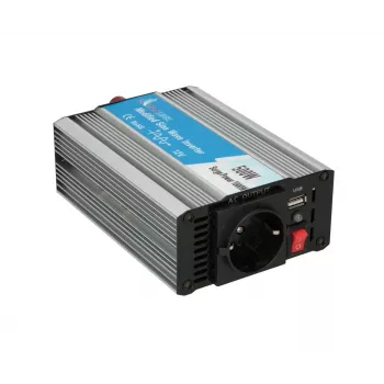 Automobiļu sprieguma pārveidotājs Extralink OPIM-500W 12V, 500W modificēts sinuss, alumīnija korpuss, aktīvā dzesēšana