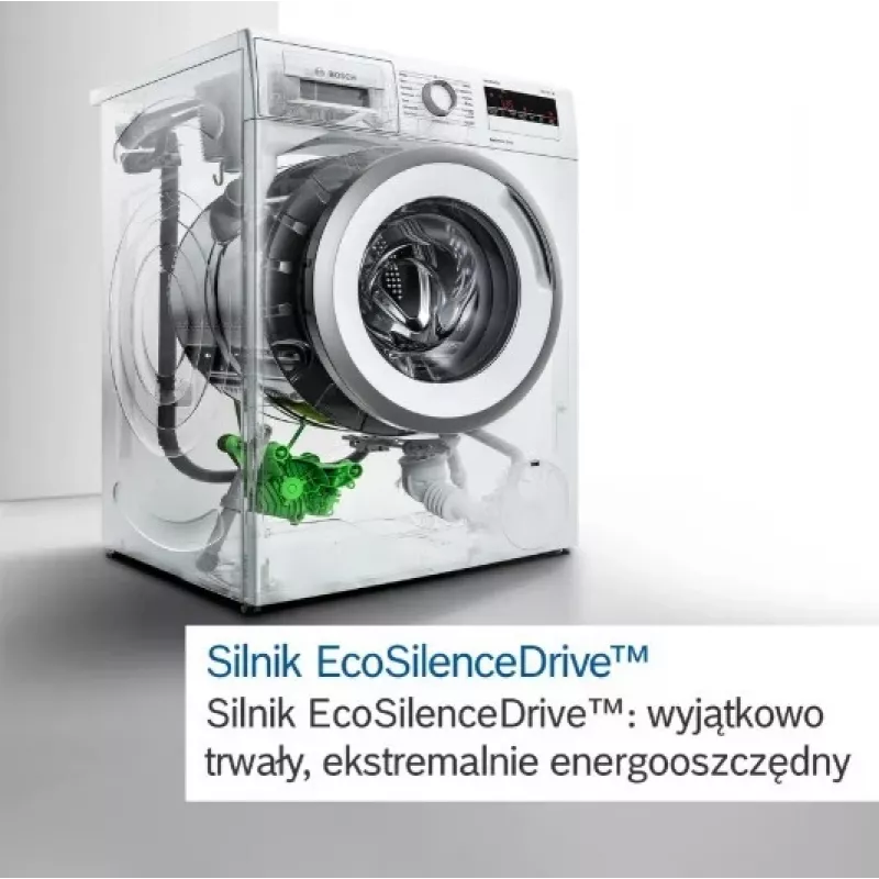 Veļas mazgājamā mašīna Bosch WGE02201PL — 8 kg, 1200 RPM, 55 L cilindrs, LED displejs, invertors