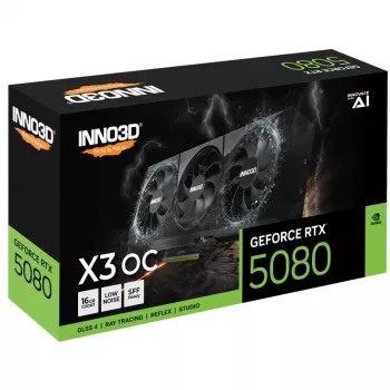 Videokarte Inno3D GeForce RTX 5080 16 GB GDDR7, PCIe 5.0, 256-bit, 300×120×50 mm