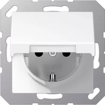Jung A 520 KL WW kontaktligzda — CEE 7/3, 250 V, 16 A, IP44, balta, duroplast