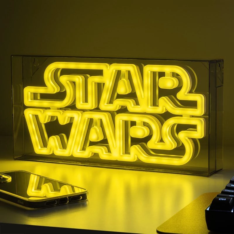 LED neona gaisma Paladone Star Wars dizains PP13123SW — dekoratīvā LED zīme sienai vai plauktam