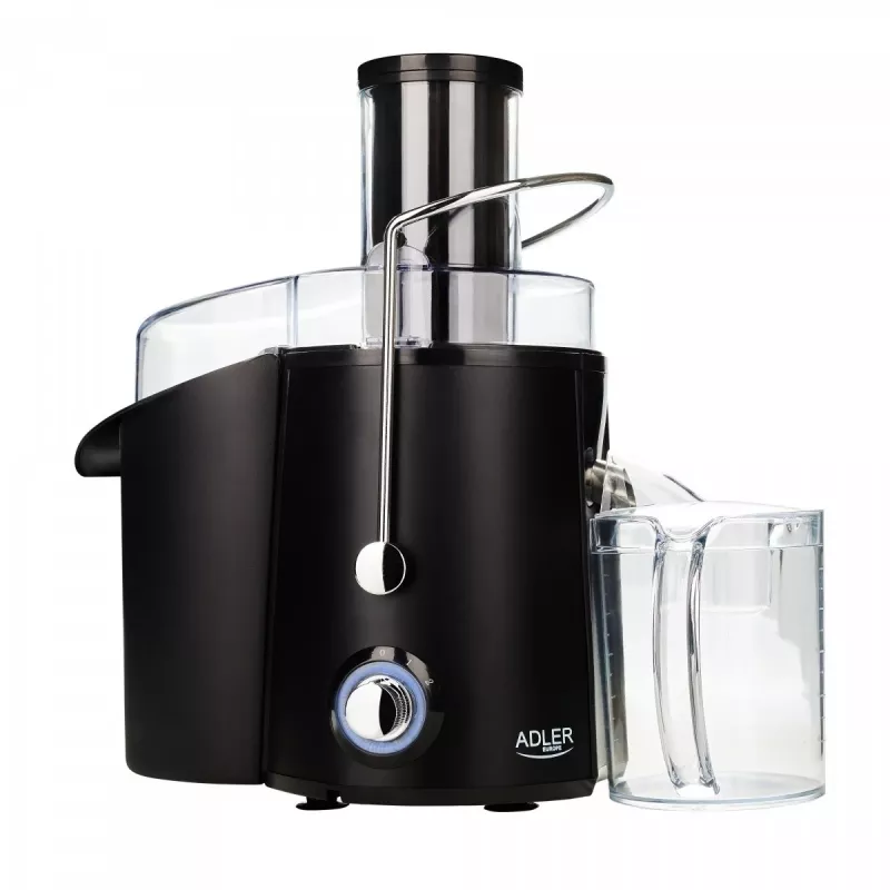 Centrbēdzes sulu spiede Adler AD 4127 — 1000 W, melna, ar sulas trauku, 3.9 kg