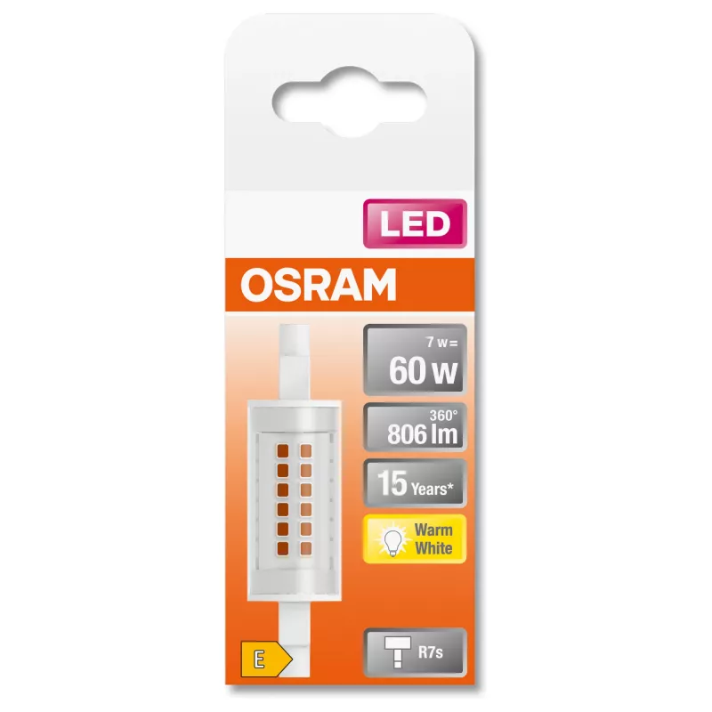 LEDvance Osram SLIM LINE LED spuldze R7s 7 W 806 lm 2700 K (Silta balta)