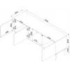 Cama 3D RTV skapis TRESSE 150x40x55 kašmira matēts