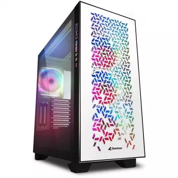 Sharkoon ELITE SHARK CA300H - Tornis - PC - Balts - ATX - EATX - micro ATX - Mini-ITX - Metāls - Rūdīts stikls - Spēļu