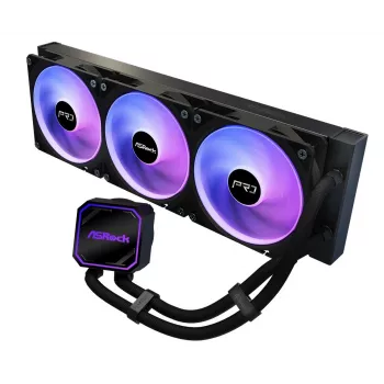 CPU dzesētājs ASROCK Pro 360 ARGB Black — 360mm AIO šķidruma dzesētājs, ARGB apgaismojums