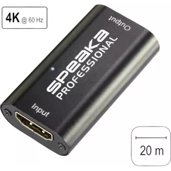 SpeaKa Professional SP-6706948 Audio/Video pastiprinātājs AV retranslators melns