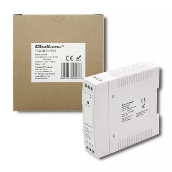 DIN sliežu barošanas bloks 10W, 12V, 0.83A, Slim