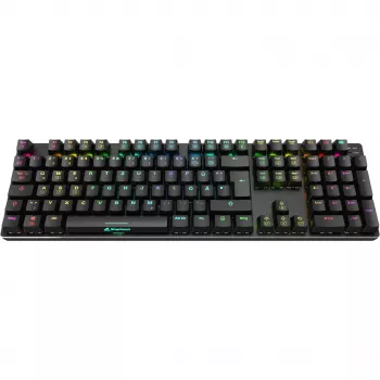 SKILLER SGK36W, spēļu tastatūra melna, DE-izkārtojums, Huano Red slēdži