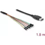 USB kabelis DELOCK 63989 — USB uz UART TTL pārveidotājs 3,3 V