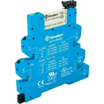 Elektromehāniskais relejs Finder 39.01.8.230.0060 230 V AC 6 A 1 pārslēgšanas kontakts