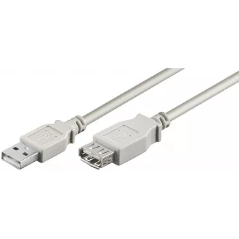 MicroConnect USB pagarinātāja kabelis, USB (vīrišķais) uz USB (sieviešu), 5 m
