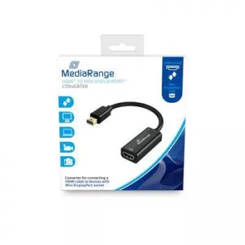 Video kabeļa adapteris MediaRange MRCS176 0,15 m Mini DisplayPort HDMI Melns