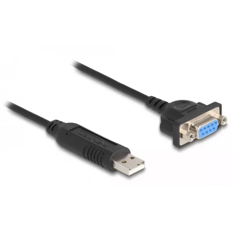 DeLOCK USB 2.0 uz RS-232 adapteris 50 cm FTDI Melns