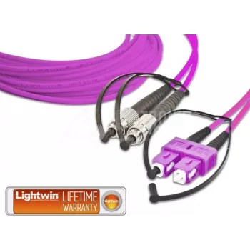 Lightwin Duplex LWL Patch Cable, MM OM4, FC - SC, 1.0 m