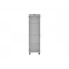 19 collu 42U LANBERG stāvošais skapis 600×600 mm Pelēks ar stikla durvīm un LCD (Flat Pack)
