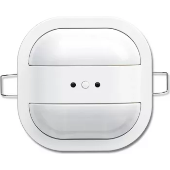 Griegu pasīvais infrasarkanais (PIR) sensors Busch-Jaeger 6131/31-24 — vadu, 12 m noteikšana, 24 V līdzstrāva, balts