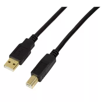 USB kabelis LogiLink UA0264 USB 2.0 10 m USB A USB B Melns