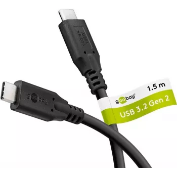 Goobay USB-C kabelis USB 3.2 100 W 10 Gbit/s Power Delivery 1,5 m - spraudnis> (74201)