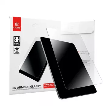 Crong 3D Armour Glass rūdīta stikla aizsargplēve Apple iPad Pro 11 (5. paaudze, 2024)