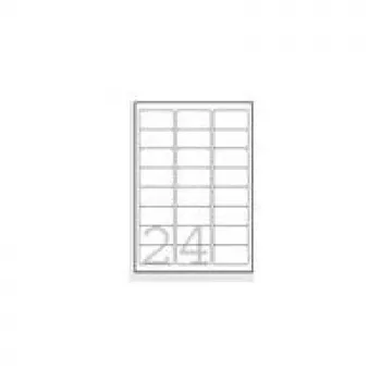 Adrešu uzlīmes Avery Zweckform J8159-25 — baltas, tintes printerim, 63.5×33.9 mm, 600 uzlīmes (25 lapas)