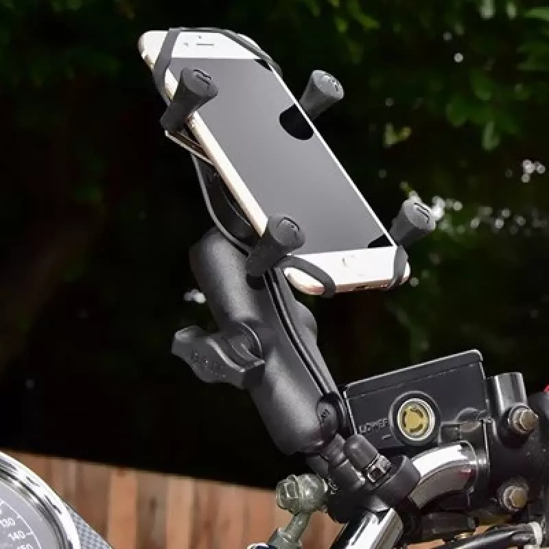 RAM Mounts X-Grip telefona turētājs ar stūres U-skavas pamatni