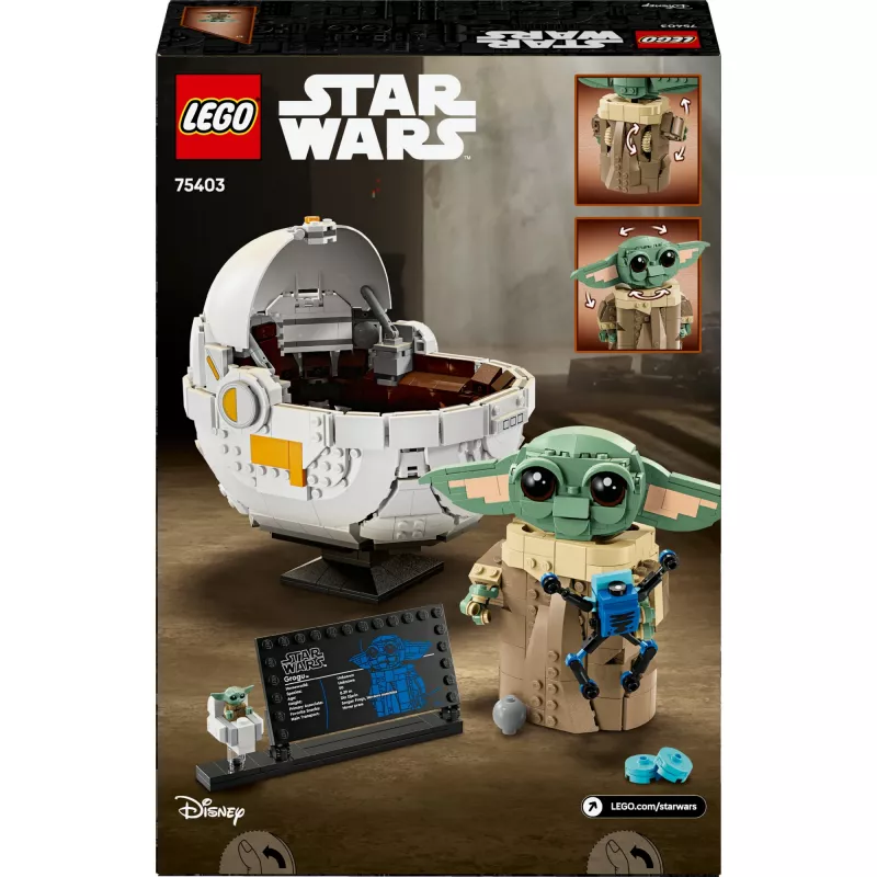 LEGO STAR WARS 75403 Grogu ar peldošu ratiņu