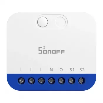 Sonoff MINI-DIM viedais mini Wi-Fi dimmera kontrolieris — kompakts iebūvējamais modulis LED/apgaismojuma dimmēšanai, saderīgs ar Matter