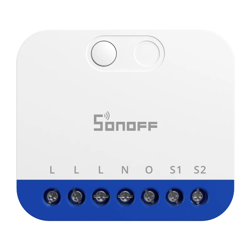 Sonoff MINI-DIM viedais mini Wi-Fi dimmera kontrolieris — kompakts iebūvējamais modulis LED/apgaismojuma dimmēšanai, saderīgs ar Matter