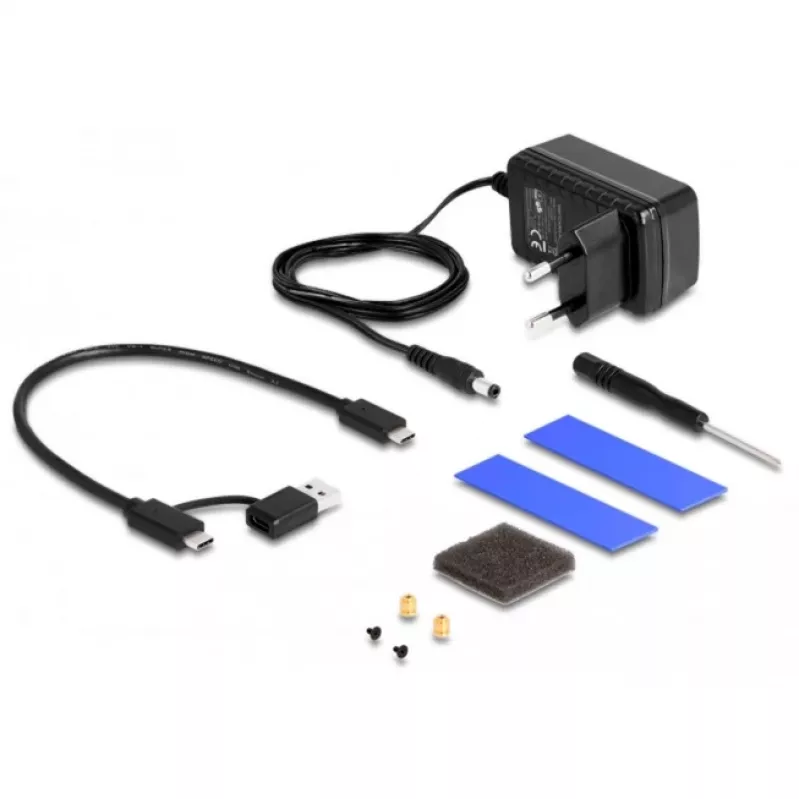 Ārējais korpuss HDD/SSD DeLOCK 42020 Melns 2,5 collu USB Type-C 10 Gbit/s