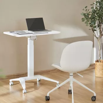 Mobilais klēpjdatora galds MACLEAN MC-453W ar pneimatisko augstuma regulēšanu, maks. augstums 109 cm
