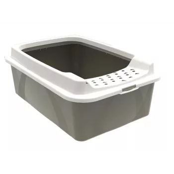 Slēgta kaķu tualete rotho Bonnie Eco Cappuccino 30 L plastmasas paliktnis ar vāku, 572×393×209 mm