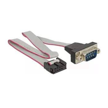Seriālais kabelis DeLOCK 89900 Pelēks 0.25 m RS-232 DB9 9-pin COM