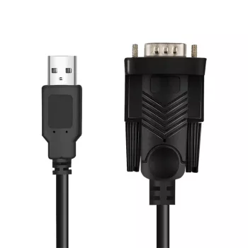 LogiLink AU0048A seriālais kabelis 1,5 m USB A — DB-9 melns