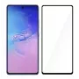 Rūdīta stikla ekrāna aizsargs Tellur Samsung S10 Lite — Pilna līme, saderīgs ar maciņiem, melns