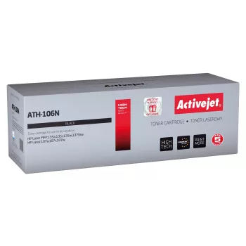 Activejet ATH-106N tonera kasetne (HP 106A W1106A aizstājēja; Supreme; 1000 lpp.; melna)