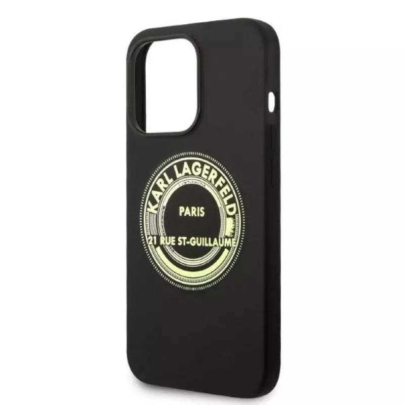Karl Lagerfeld Soft Cover Silicone RSG Black Apple iPhone 14 Pro KLHCP14LSRSGRCK