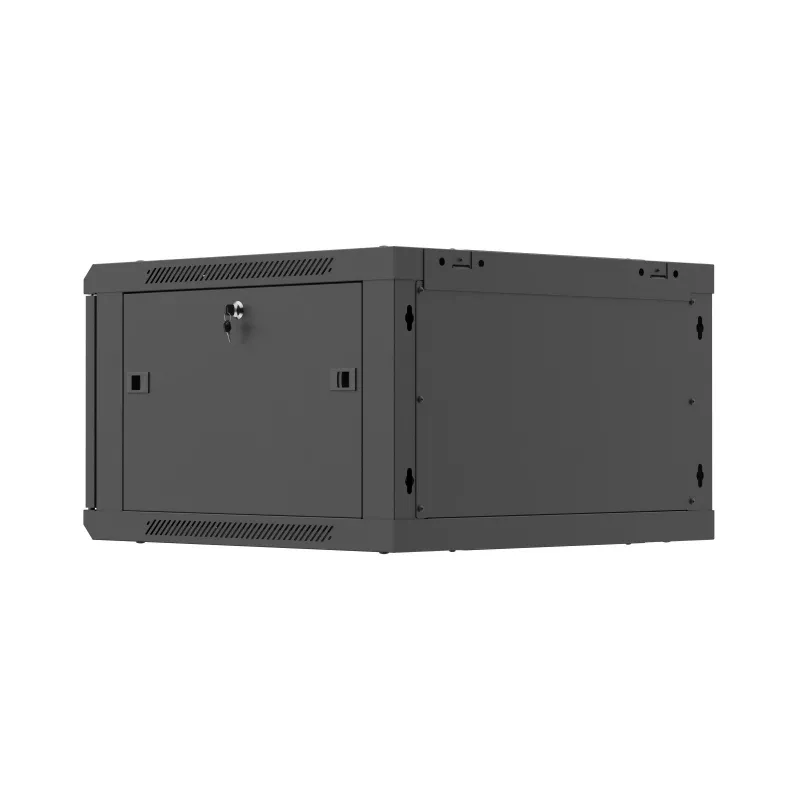 Sienas stiprinājuma 19 inch skapis 6U 600x600 melns