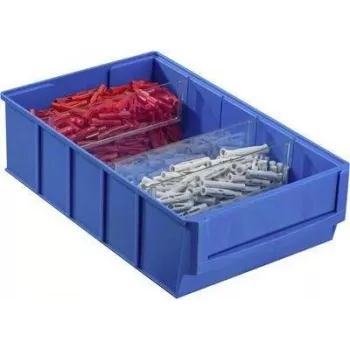 Uzglabāšanas kaste Allit 456530, plastmasas organizētājs 185×300×81 mm, zila